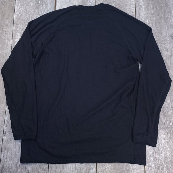 Tyndale FR Mens Baselayer Shirt Size Large Navy Blue Flame Resistant Long Sleeve - Picture 2 of 6